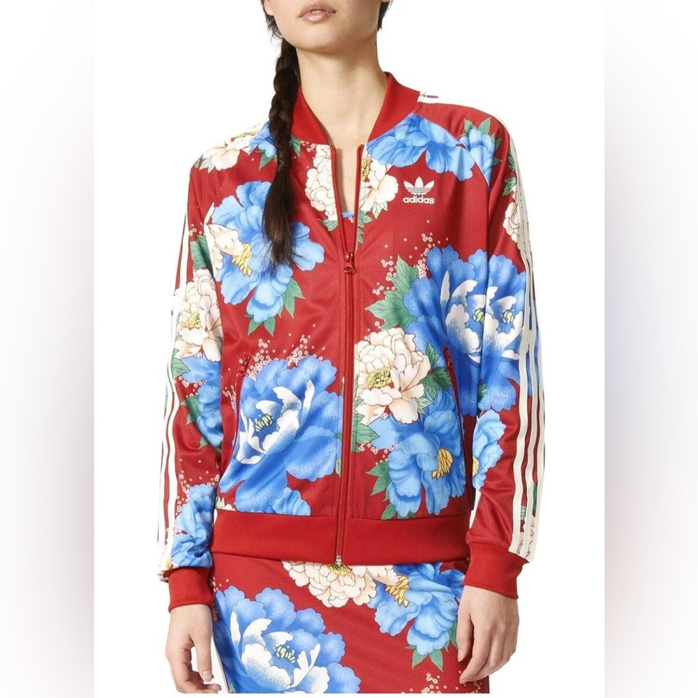 *Rare* Farm Rio x Adidas Originals Chita Floral Womens Track Jacket XS